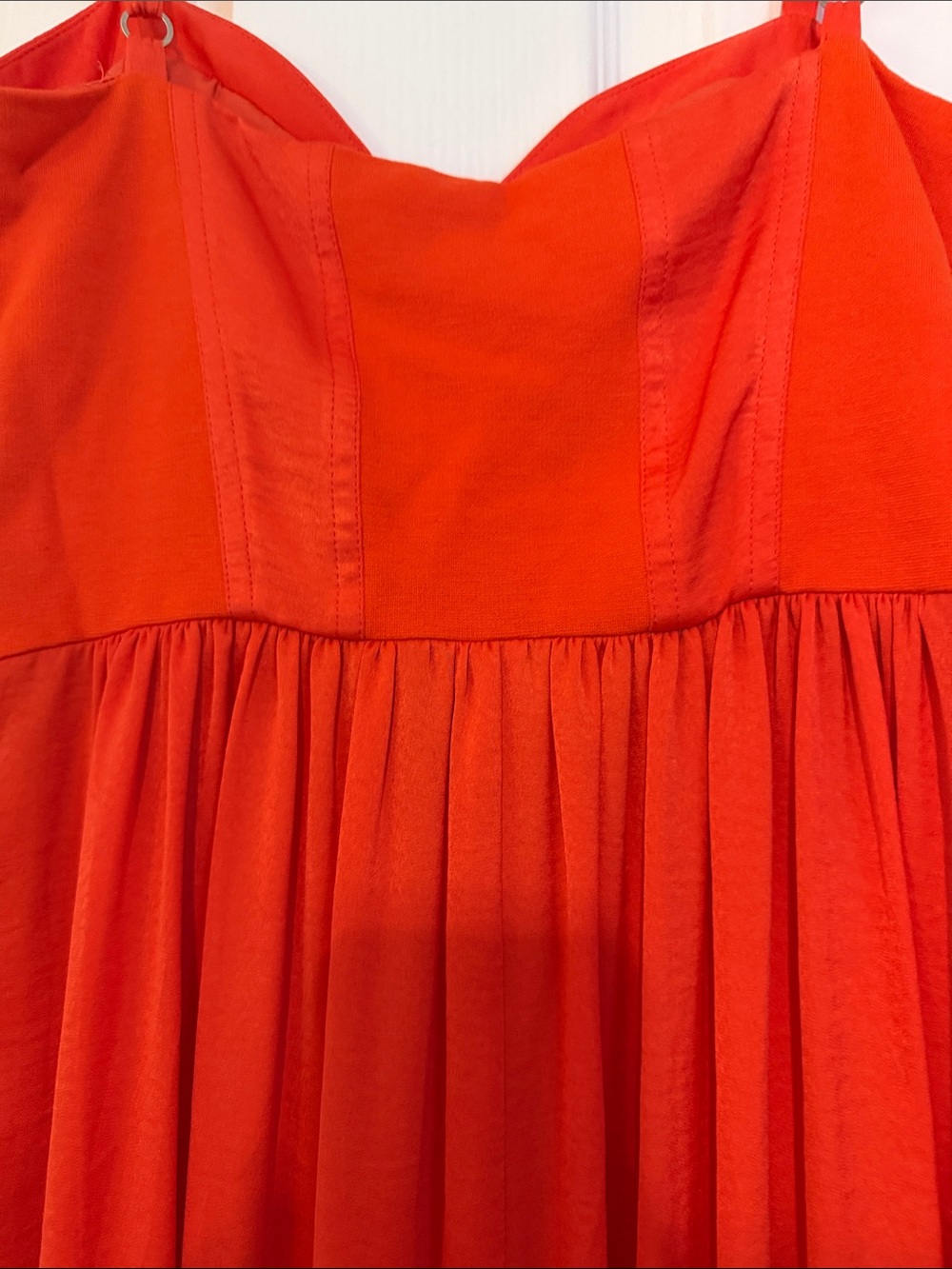 BCBGMaxAzria Red-Orange High-Low Spaghetti Strap Dress Size Small - Picture 7 of 7